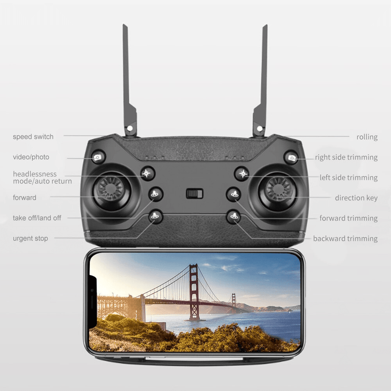 Dron Plegable Profesional HD Portátil